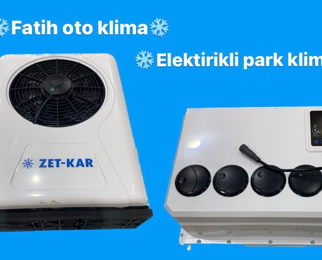 SANROOF TİPİ 2 PARÇALI ELEKTİRİKLİ PARK KLİMASI TAVAN KLİMASI 24V