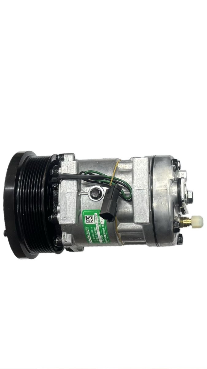 10275E CAT İŞ MAKİNASI 24V 8PK 7H15 (SANDEN) BLOK SAPLAMALI KLİMA KOMPRESÖRÜ